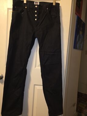 Levi's Black Button-Fly Chino Pants